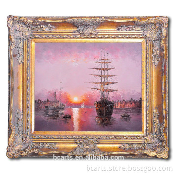 Traditional and impressional handmade seascape oil painting with or without frame